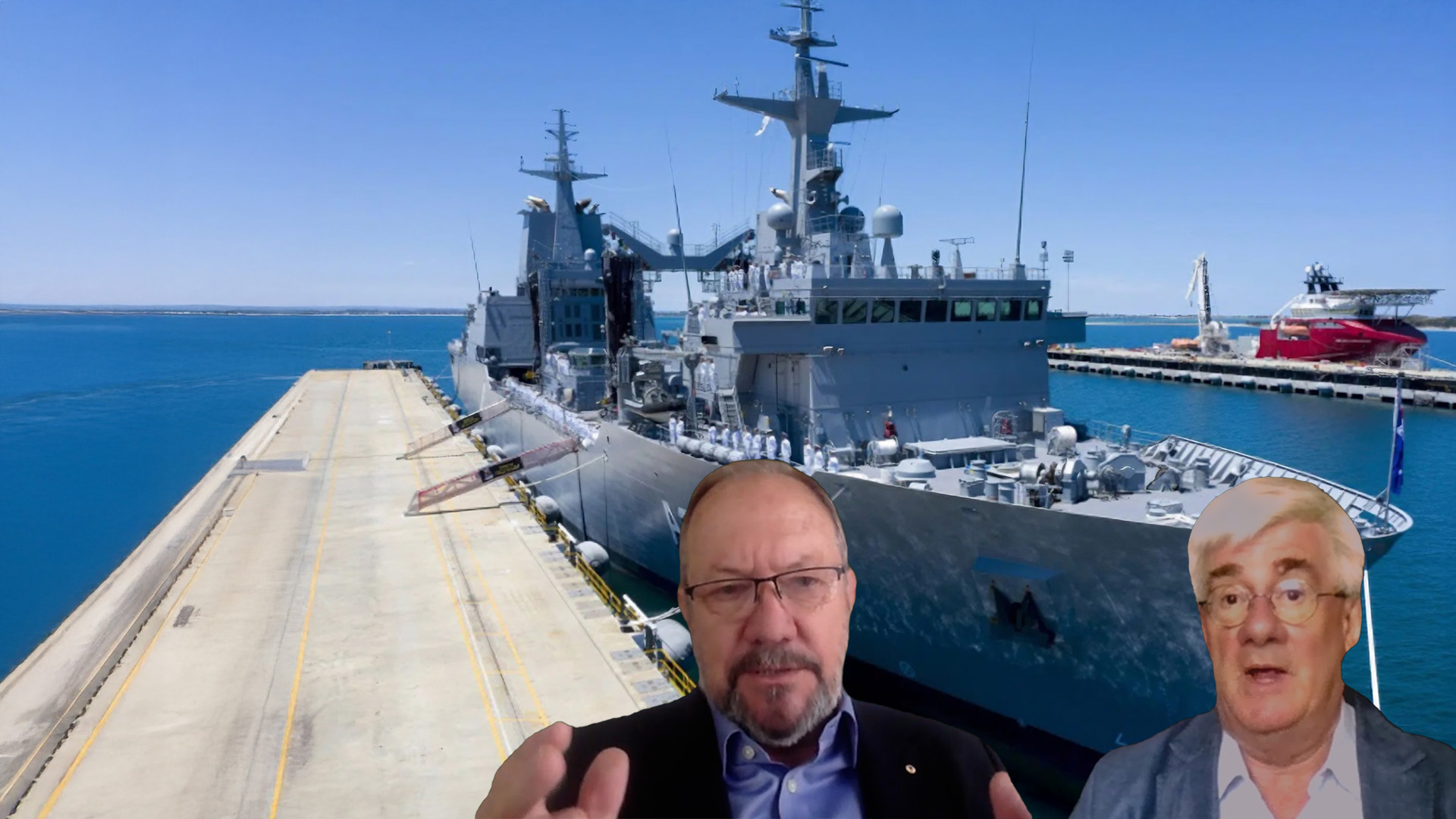 Damaged Navy ship